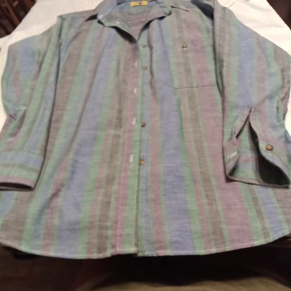 Duck Head Long Sleeve Dress Shirt Men’s Small 100% Cotton Pink Stripe Y2K 90's
